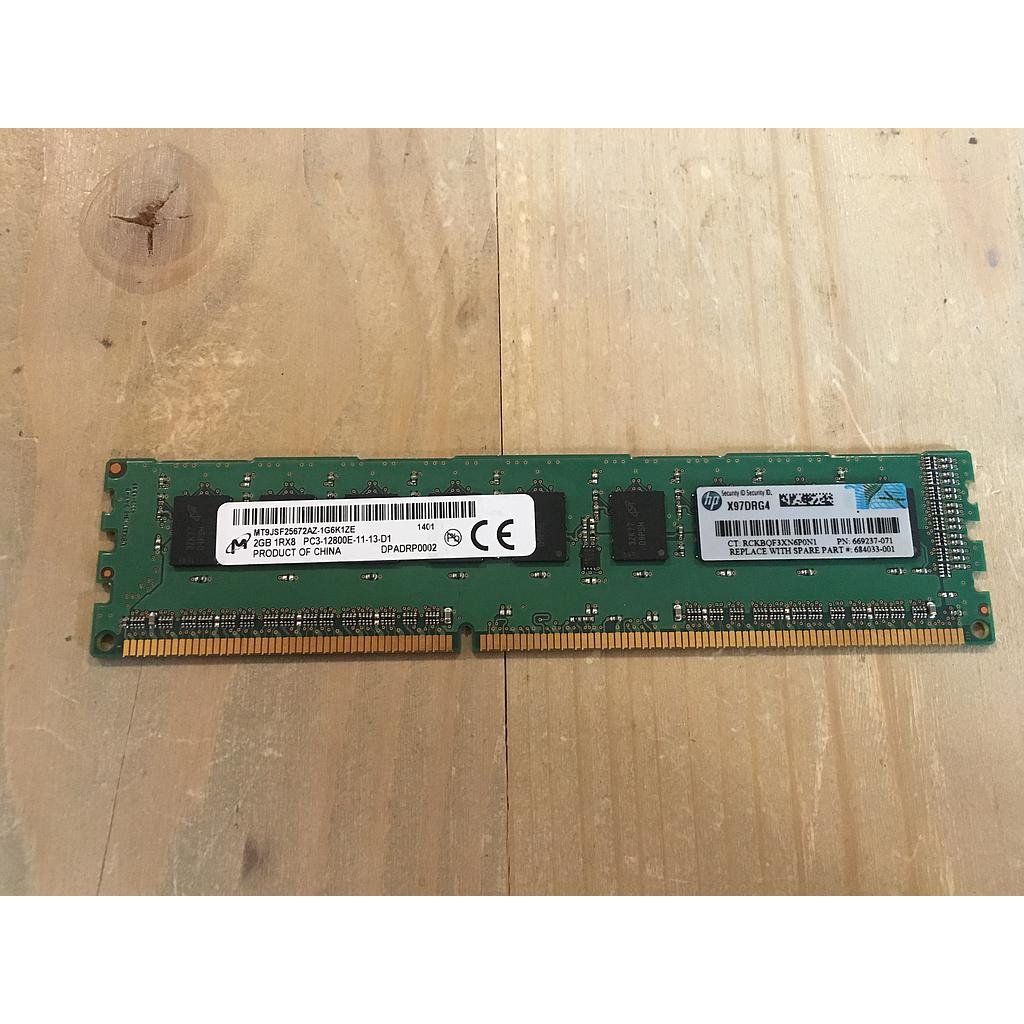 DDR3 DIMM Micron PC3L-12800E 2GB